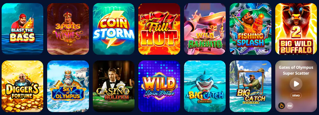 Le catalogue de jeux chez Nika Casino